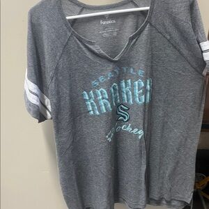 Fanatics Seattle Kraken Gray and White Tee